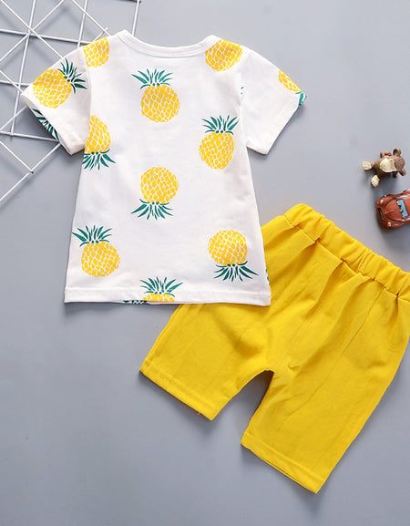 Summer Outfits For Toddler Baby Kids Boys Pineapple T-shirt