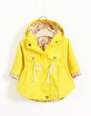 New Spring Baby girls Clothes Cartoon wave printed batwing coat