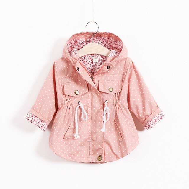 New Spring Baby girls Clothes Cartoon wave printed batwing coat