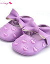 Leather Baby Girl Moccasins Shoes Bow Fringe Soft Soled Non-slip