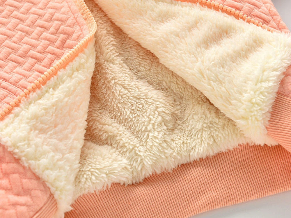 Baby Girls Winter Jackets Warm Faux Fur