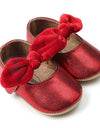 Red Bow soft soled Newborn Girls Sneaker Prewalker