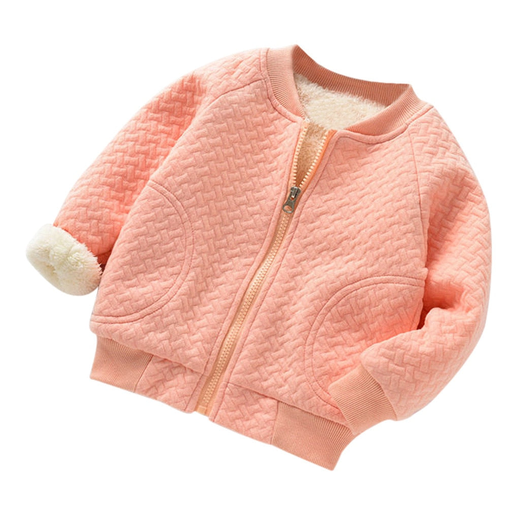 Baby Girls Winter Jackets Warm Faux Fur