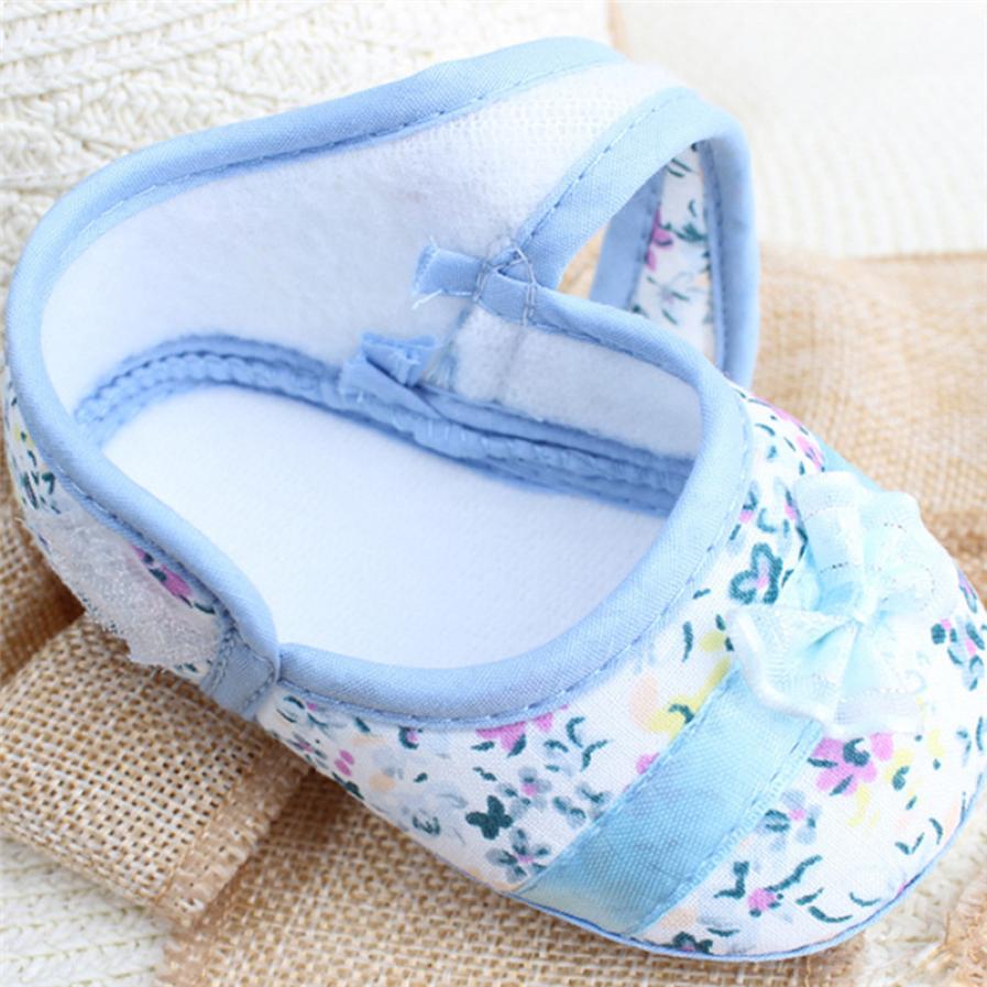 Baby Girl Soft Flower Bowknot Anti-slip Casual Shoes