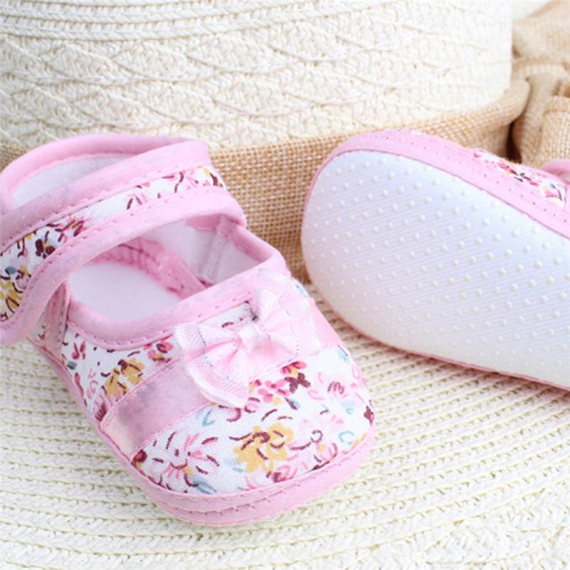 Baby Girl Soft Flower Bowknot Anti-slip Casual Shoes