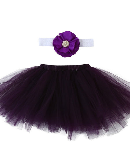 Skirt Baby + Hairband Lace 0-4 Months