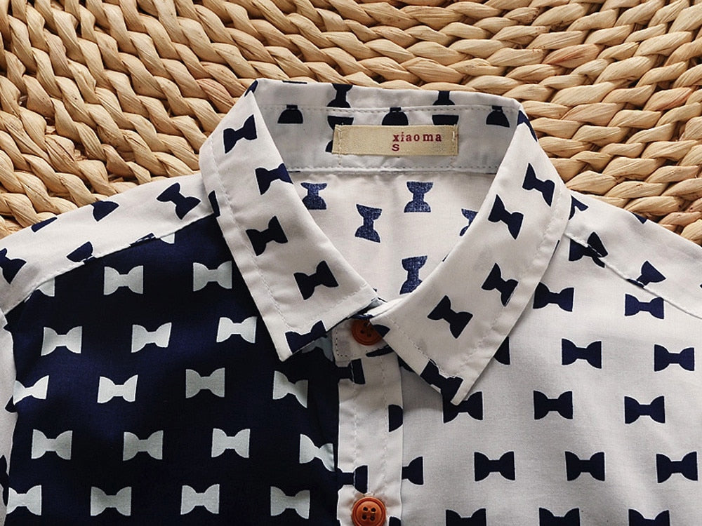 Baby Boy Plaid Pocket T-shirt Short Sleeve