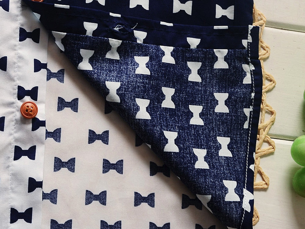 Baby Boy Plaid Pocket T-shirt Short Sleeve