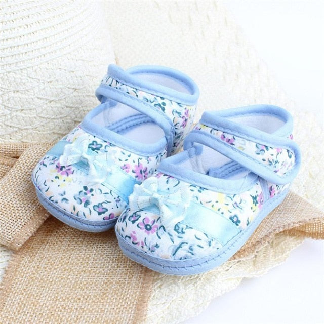 Baby Girl Soft Flower Bowknot Anti-slip Casual Shoes
