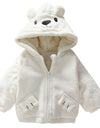 Winter Warm Hooded Coat Baby Rabbit Ears Cloak Cute Jacket Thick