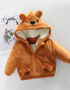 Winter Warm Hooded Coat Baby Rabbit Ears Cloak Cute Jacket Thick