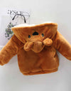 Winter Warm Hooded Coat Baby Rabbit Ears Cloak Cute Jacket Thick