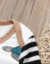 Baby Boy Tortoise Striped Romper Jumpsuit Hat