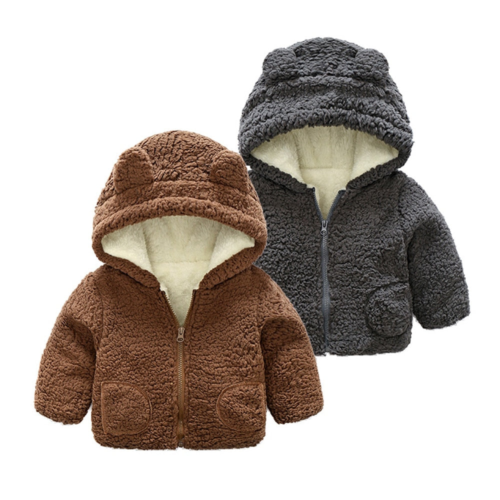 Baby Boys Embroidery Hooded Coat Cloak Jacket Thick