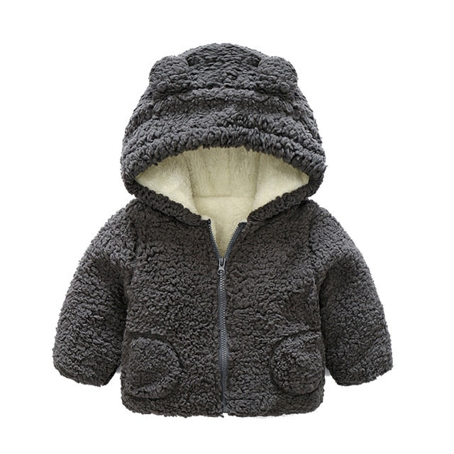 Baby Boys Embroidery Hooded Coat Cloak Jacket Thick