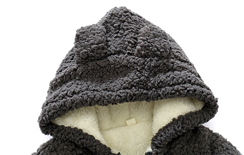 Baby Boys Embroidery Hooded Coat Cloak Jacket Thick