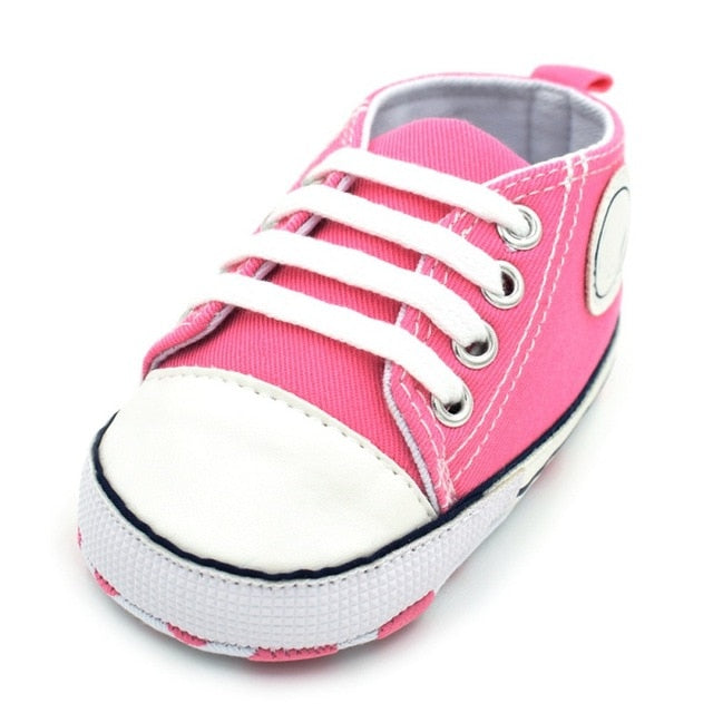 Classic Canvas Newborn Baby Girls First Walkers