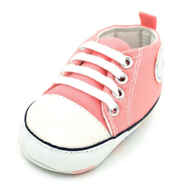 Classic Canvas Newborn Baby Girls First Walkers