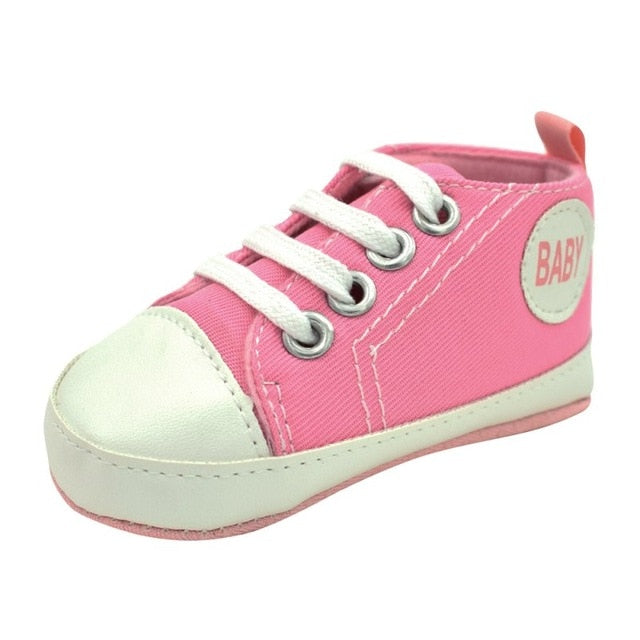 Classic Canvas Newborn Baby Girls First Walkers