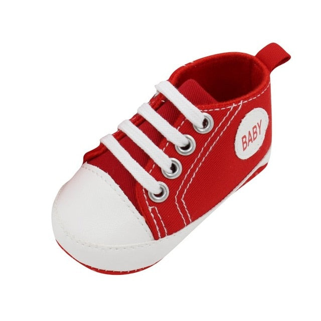 Classic Canvas Newborn Baby Girls First Walkers