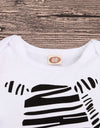 Baby Boy Clothing Set Zebra Romper Pants Hat