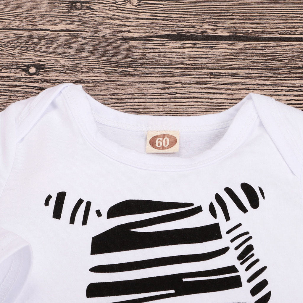 Baby Boy Clothing Set Zebra Romper Pants Hat