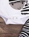 Baby Boy Clothing Set Zebra Romper Pants Hat