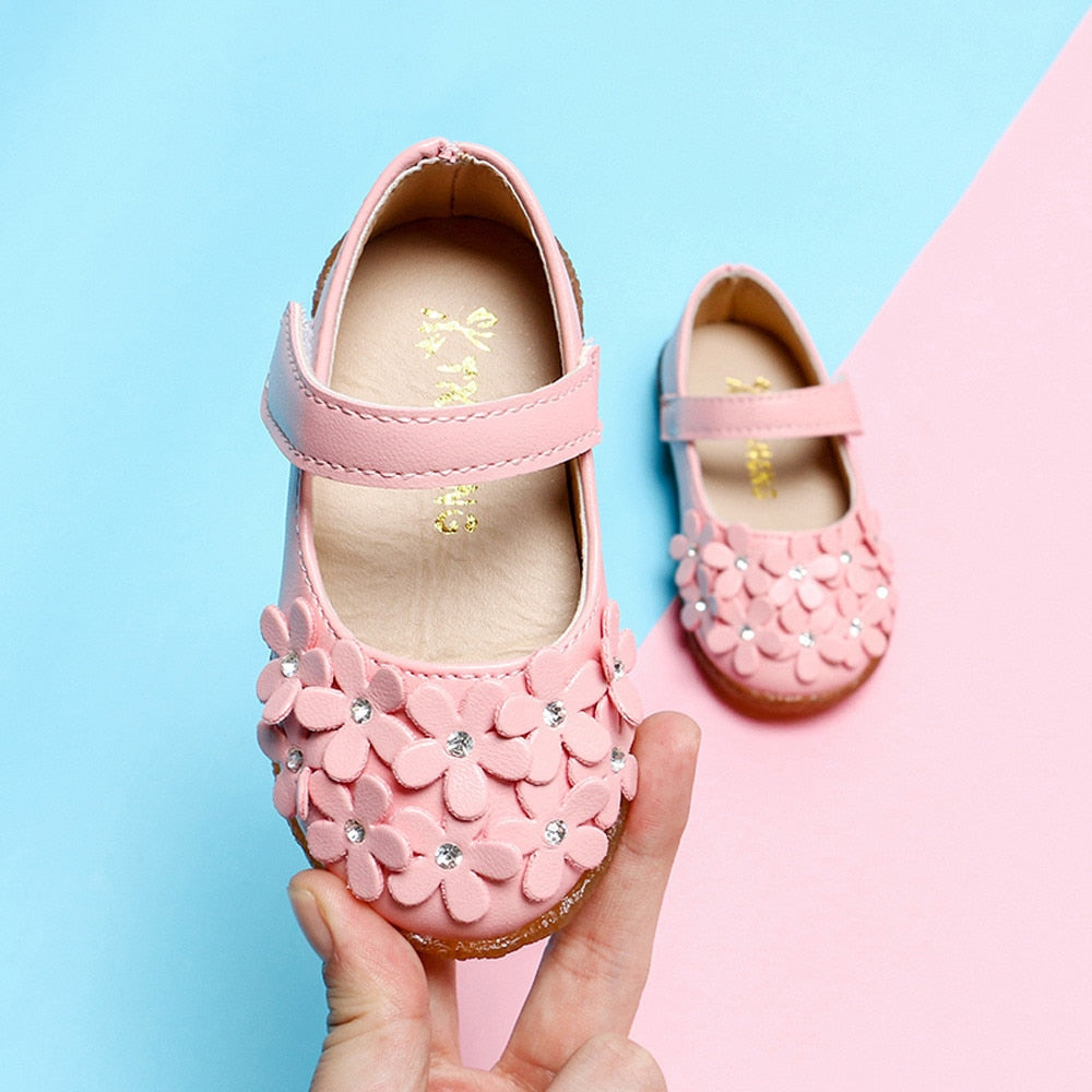 Leather Shoes Baby Moccasins Shoes Flower