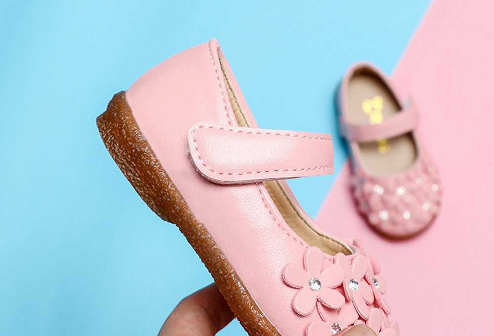 Leather Shoes Baby Moccasins Shoes Flower