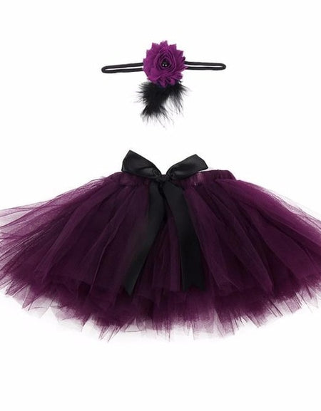 Newborn Photography Props Costume Baby Cute Yarn Skirt+Headband