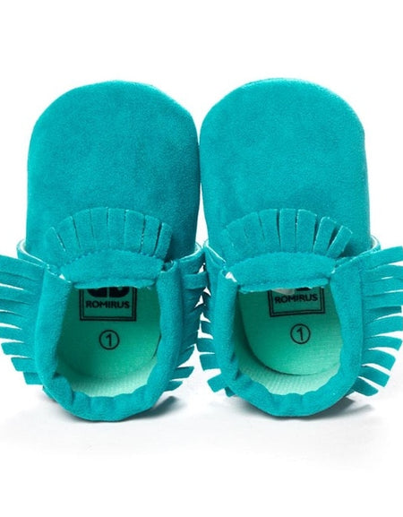 Baby Girl Moccasins Soft Shoes Fringe Soled