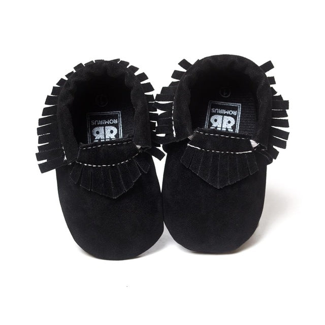 Baby Girl Moccasins Soft Shoes Fringe Soled