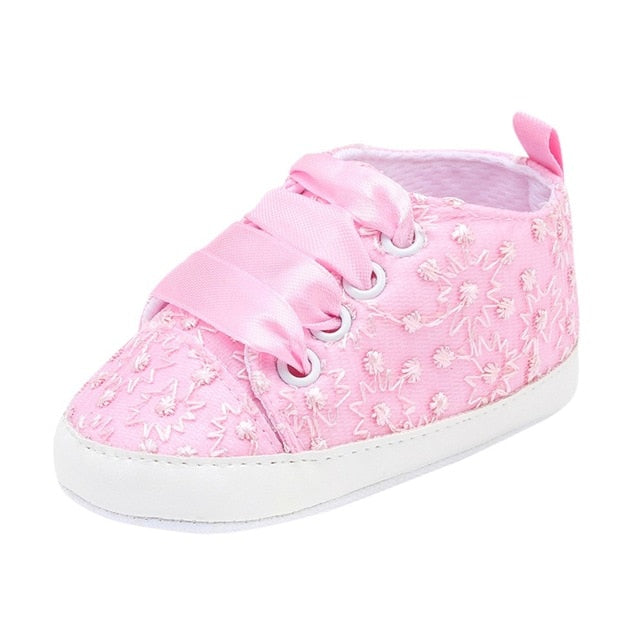 Baby Cute Shoes Soft Casual Floral Embroidery