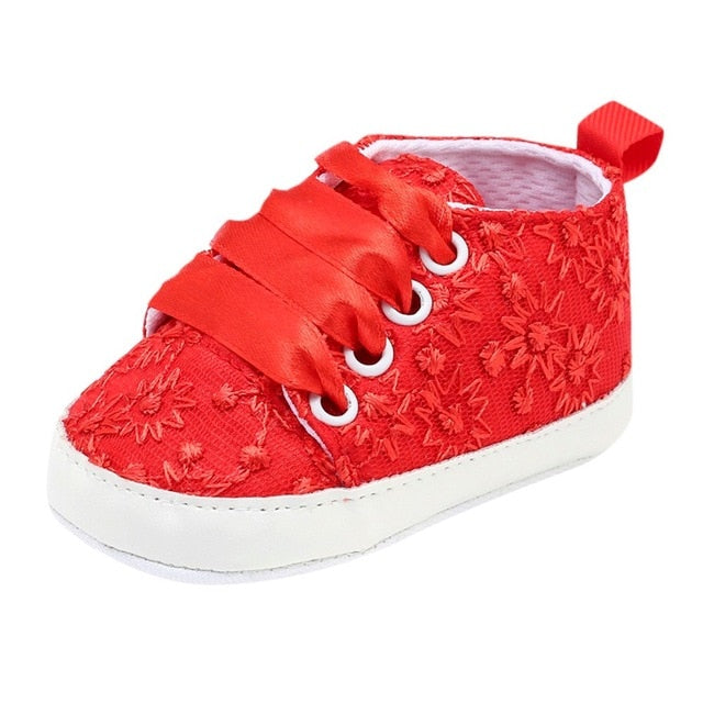Baby Cute Shoes Soft Casual Floral Embroidery