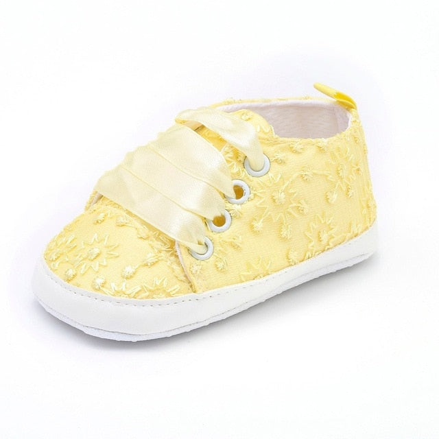 Baby Cute Shoes Soft Casual Floral Embroidery