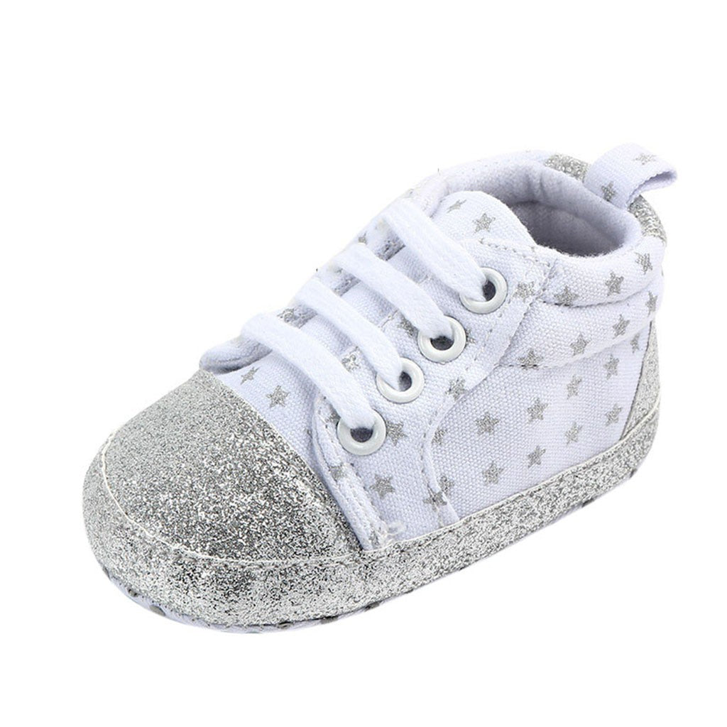 Baby Boys Girls Sneakers Casual Stars Shoes Prewalker Soft