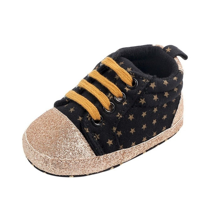 Baby Boys Girls Sneakers Casual Stars Shoes Prewalker Soft