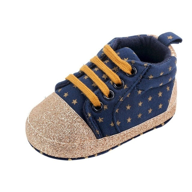 Baby Boys Girls Sneakers Casual Stars Shoes Prewalker Soft