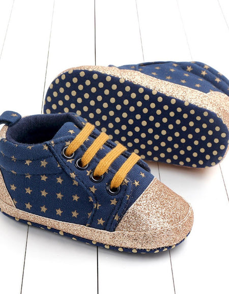 Baby Boys Girls Sneakers Casual Stars Shoes Prewalker Soft