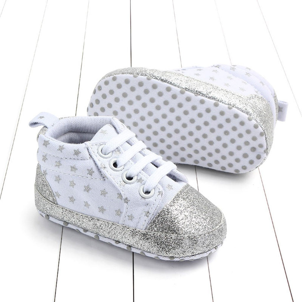 Baby Boys Girls Sneakers Casual Stars Shoes Prewalker Soft