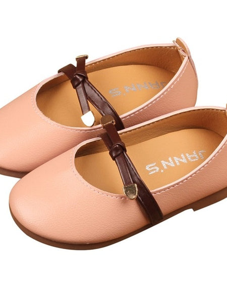Baby Moccasin Shoes Soft Bottom Tie Leather Shallow Princess