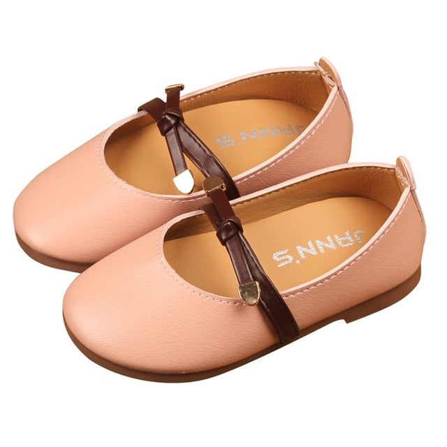 Baby Moccasin Shoes Soft Bottom Tie Leather Shallow Princess