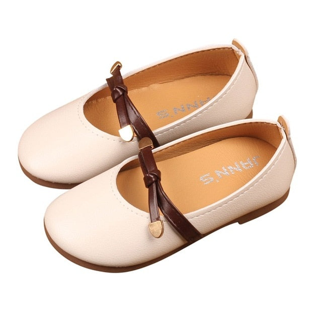 Baby Moccasin Shoes Soft Bottom Tie Leather Shallow Princess