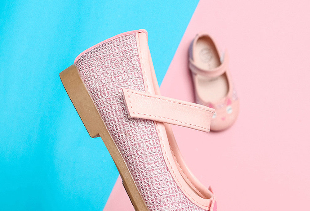 Baby Girls Leather Shoes Cartoon Cat