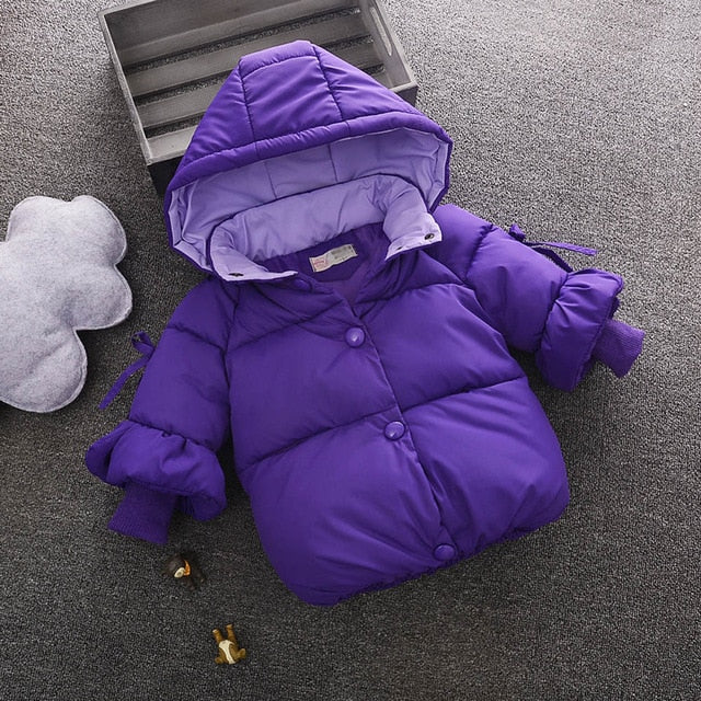 Baby Girl Winter Warm Coats Jacket Zipper Thick