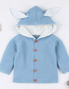 Baby Boys Rabbit Ears Hooded Knitted Tops Warm