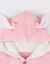 Baby Boys Rabbit Ears Hooded Knitted Tops Warm