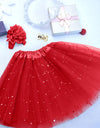Kids Girl Petticoat Star + Hair Band Skirt