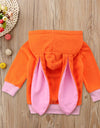 Baby Girls Long Sleeves Cartoon Rabbit Ear Hooded Sweatshirts