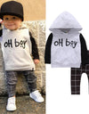 Baby boy clothes letters printed long sleeves t-shirt+pants infant